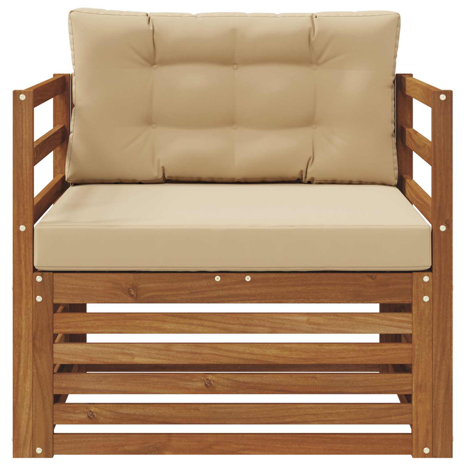 2 Stück Outdoor-Sofa Natur