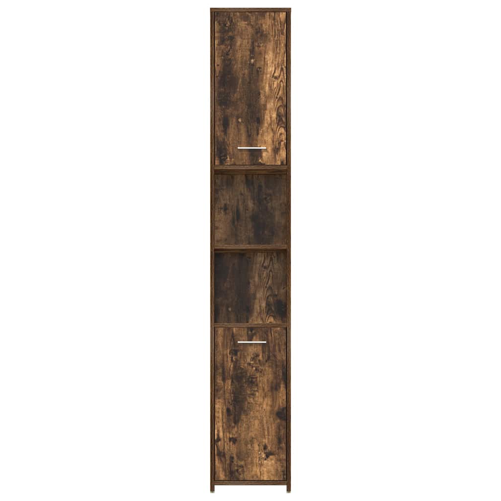 Badezimmerschrank Weiß 30x30x183,5 cm Holzwerkstoff
