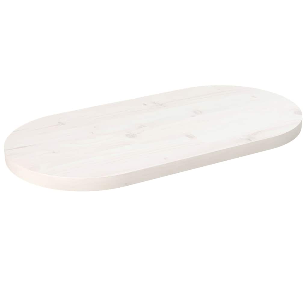 Tischplatte 60x30x2,5 cm Massivholz Kiefer Oval