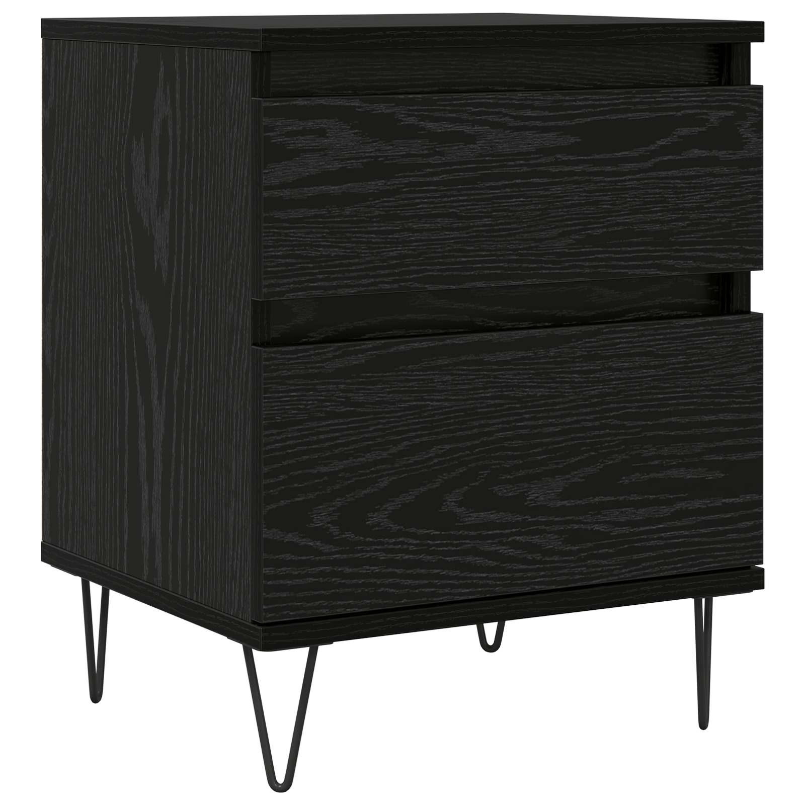 Bettschrank Schwarz Eichen-Optik 40 x 35 x 50 cm Holzwerkstoff