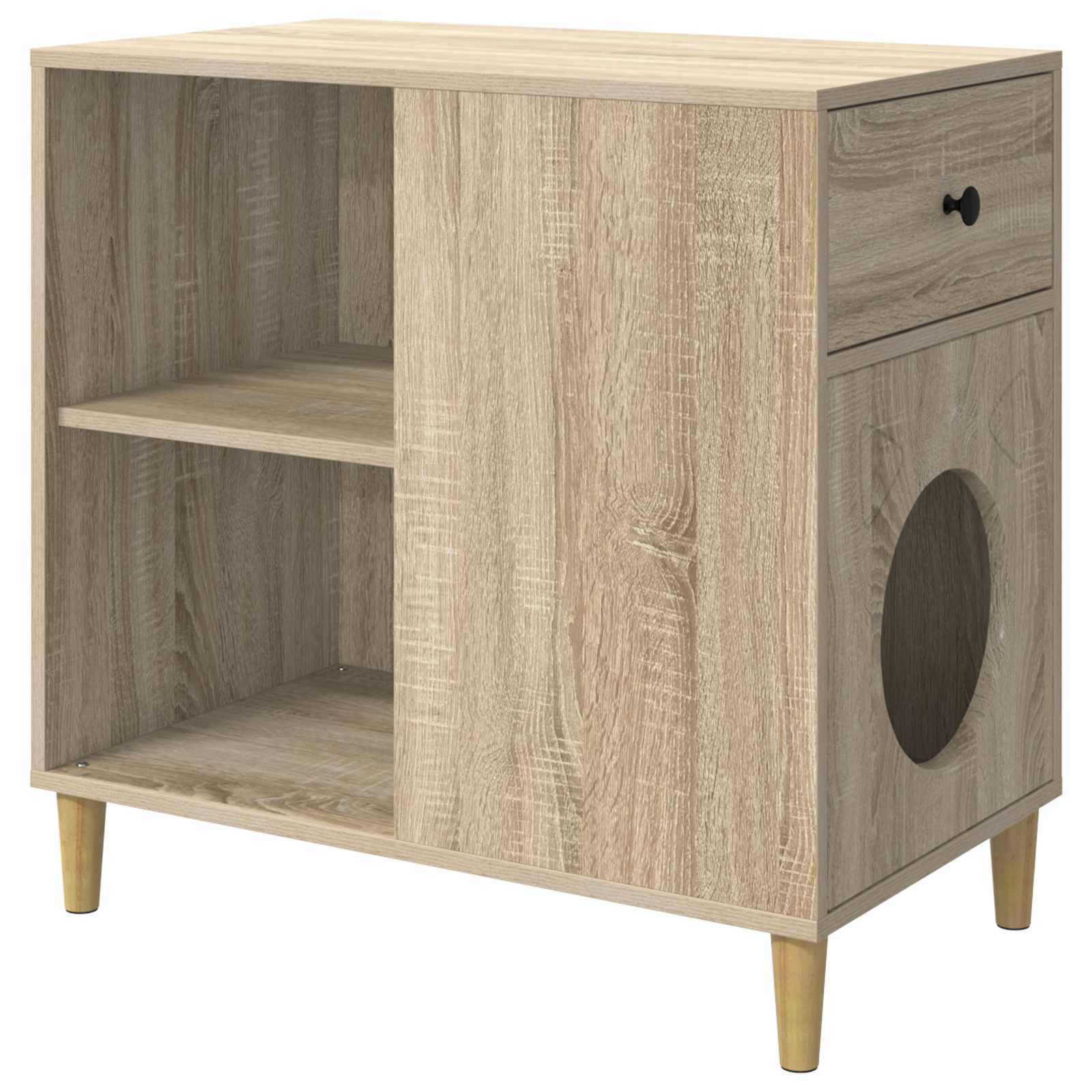 Katzenhaus Weiß 72 x 42,5 x 70 cm Holzwerkstoff
