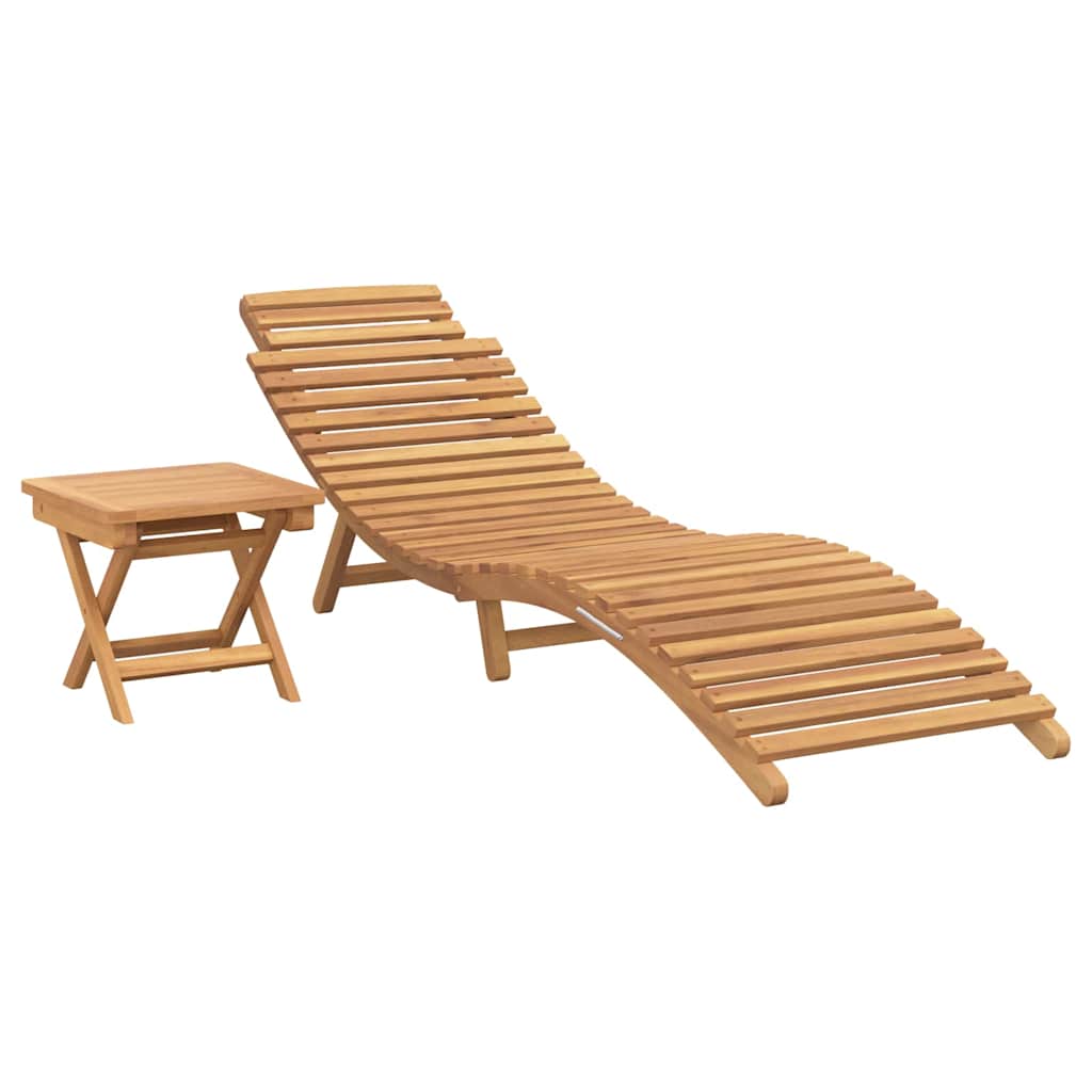 Sonnenliege Braun 198 x 55 x 58,5 cm Massivholz Teak