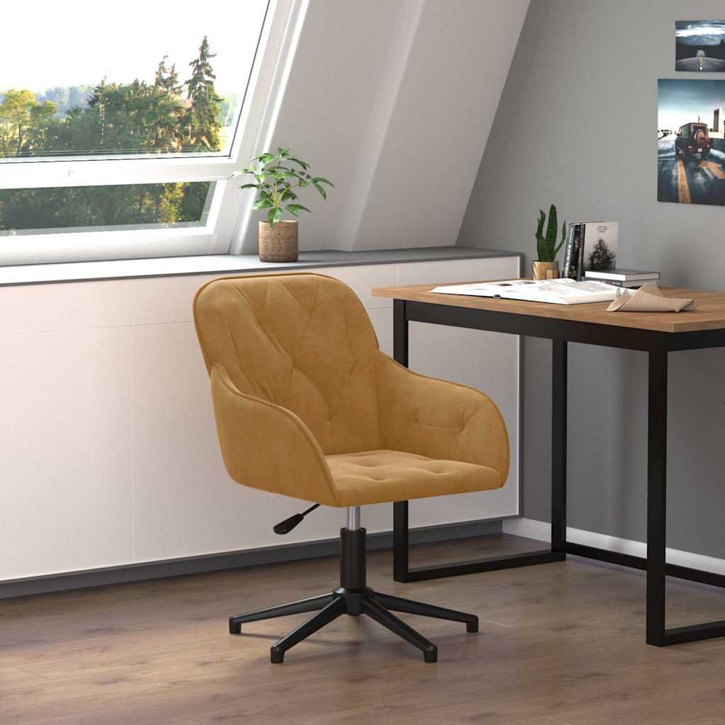 Bürostuhl Drehbar Blau Samt