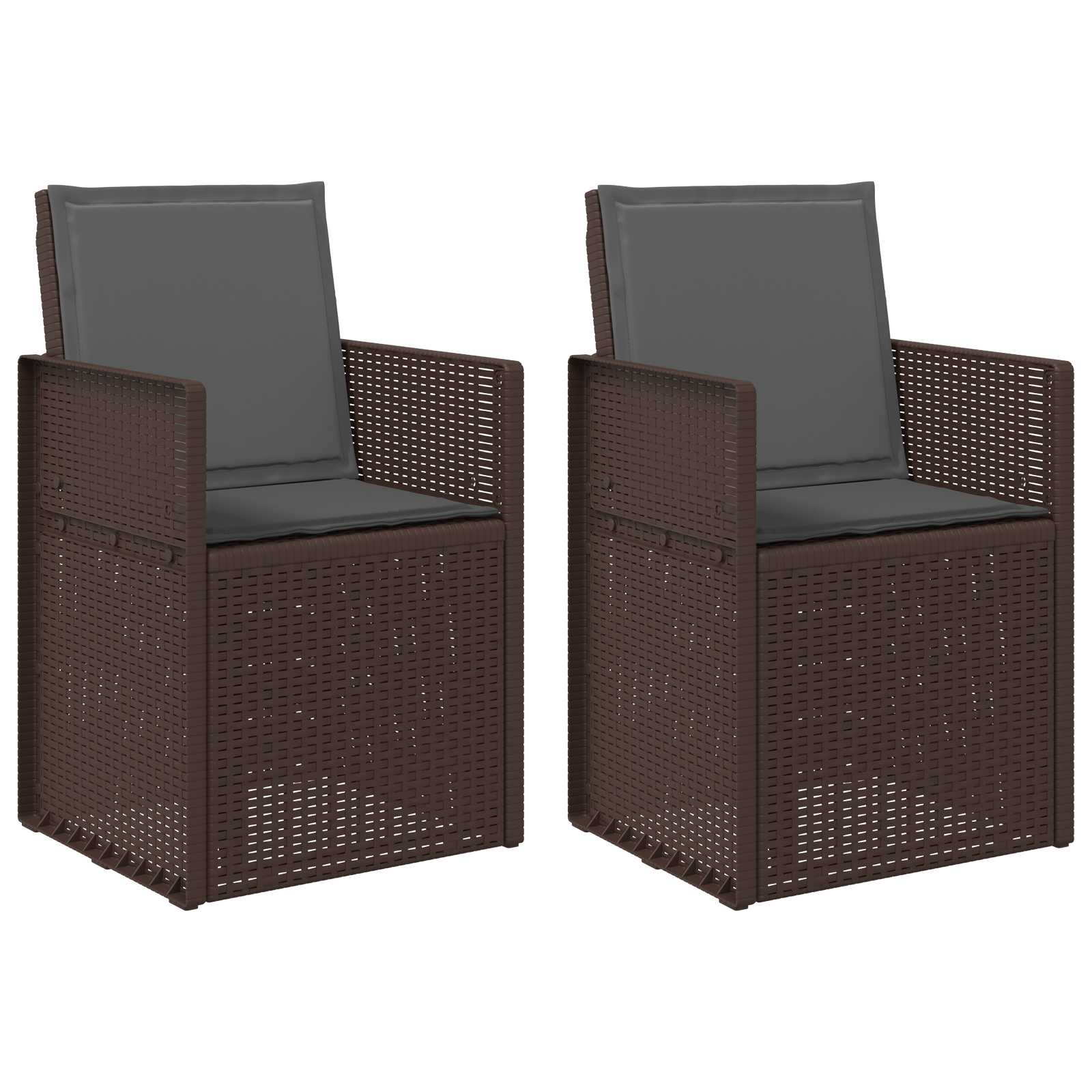 Garten Esszimmerstühle 2 pcs Weiß und Hellgrau PP