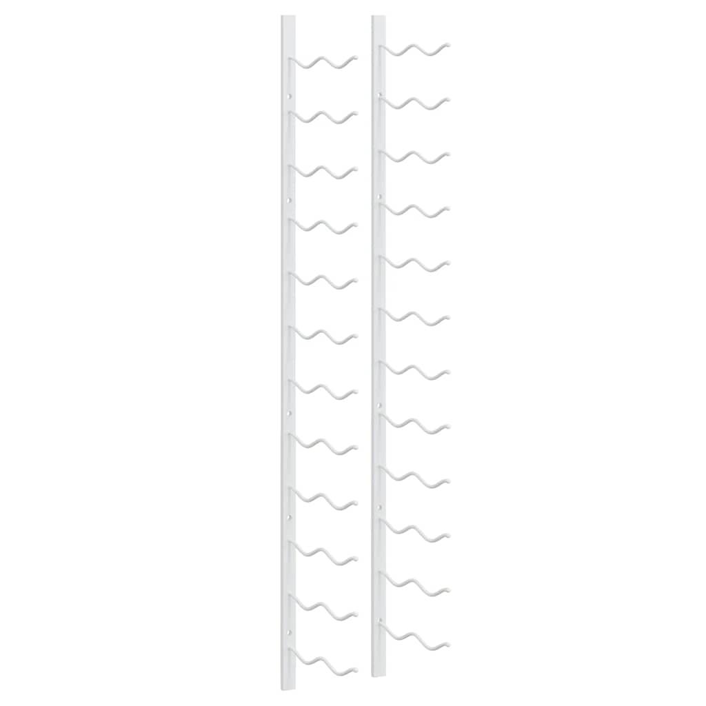 Wand-Weinregal für 24 Flaschen Schwarz Eisen