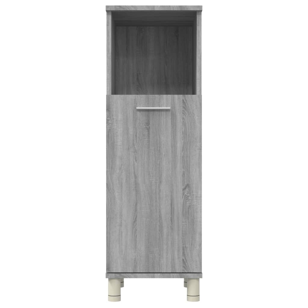 Badezimmerschrank Weiß 30x30x95 cm Holzwerkstoff
