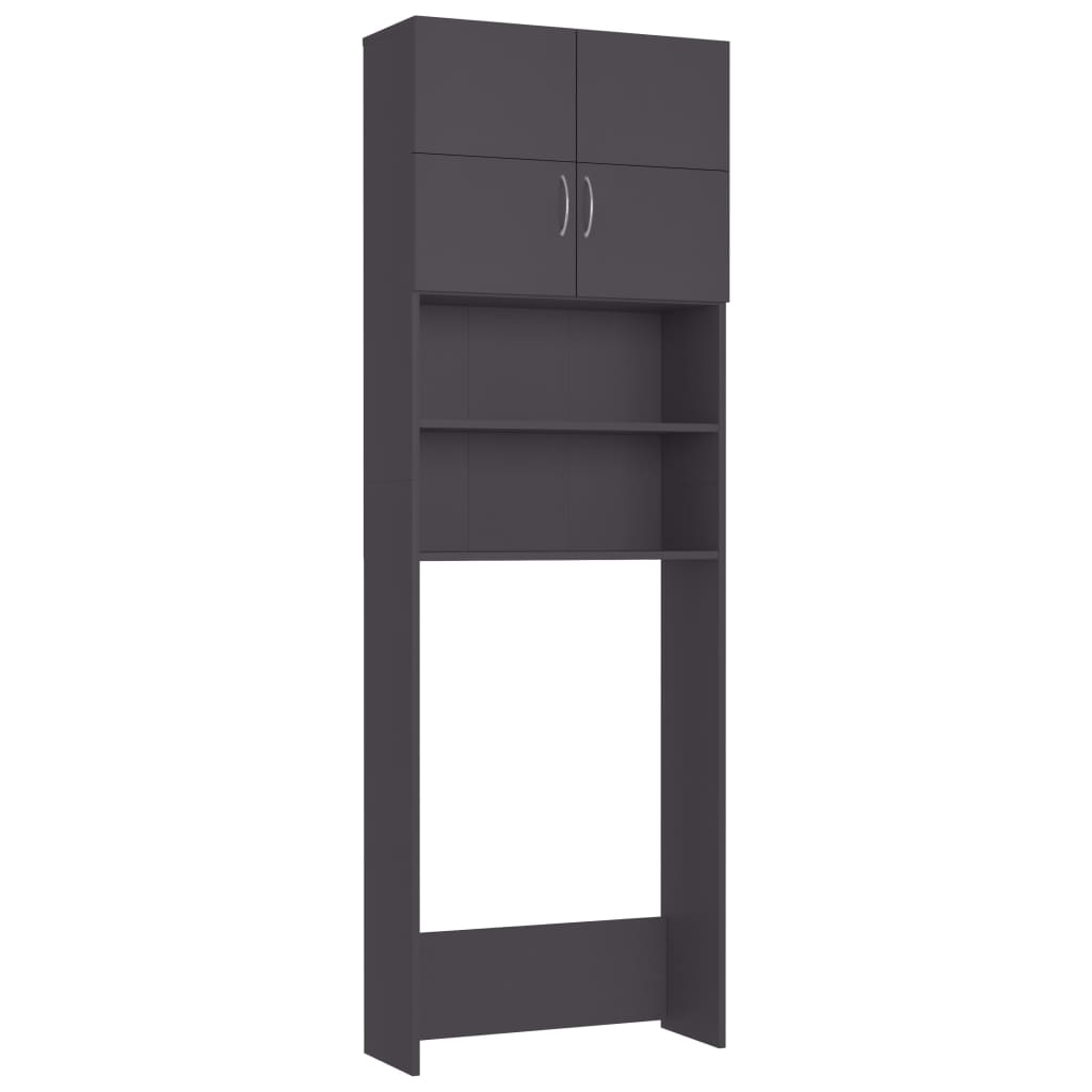 Waschmaschinenschrank Weiß 64x25,5x190 cm Holzwerkstoff