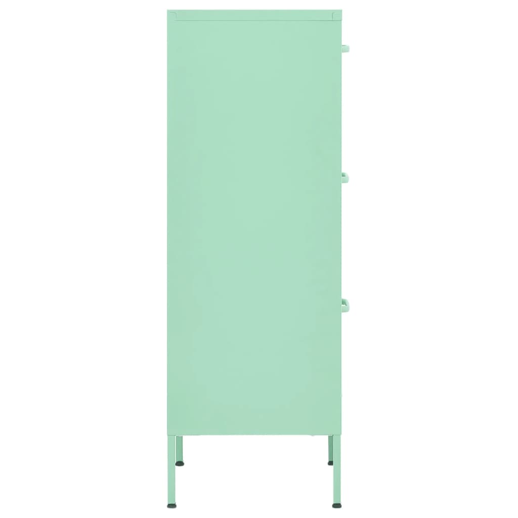 Beistellschrank Olivgrün 42,5x35x101,5 cm Stahl