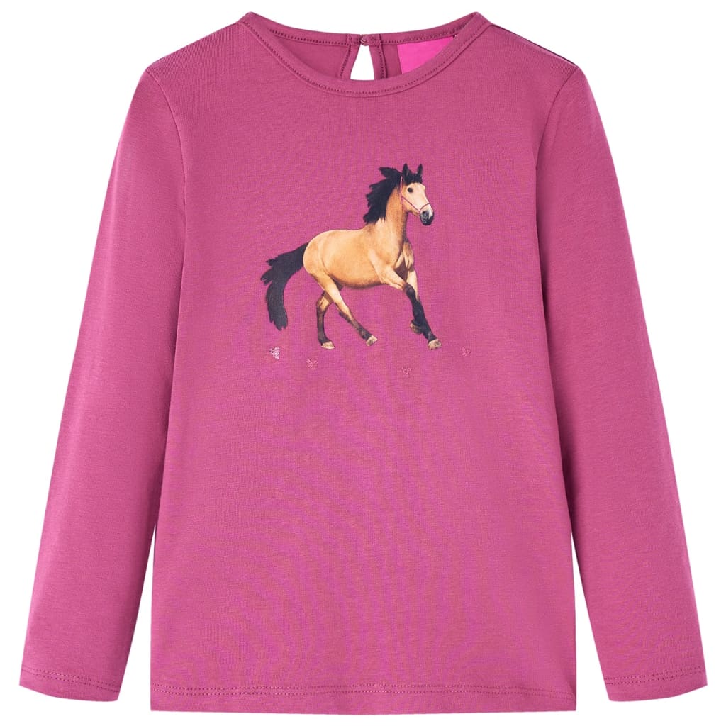 Kinder-Langarmshirt Marineblau 104