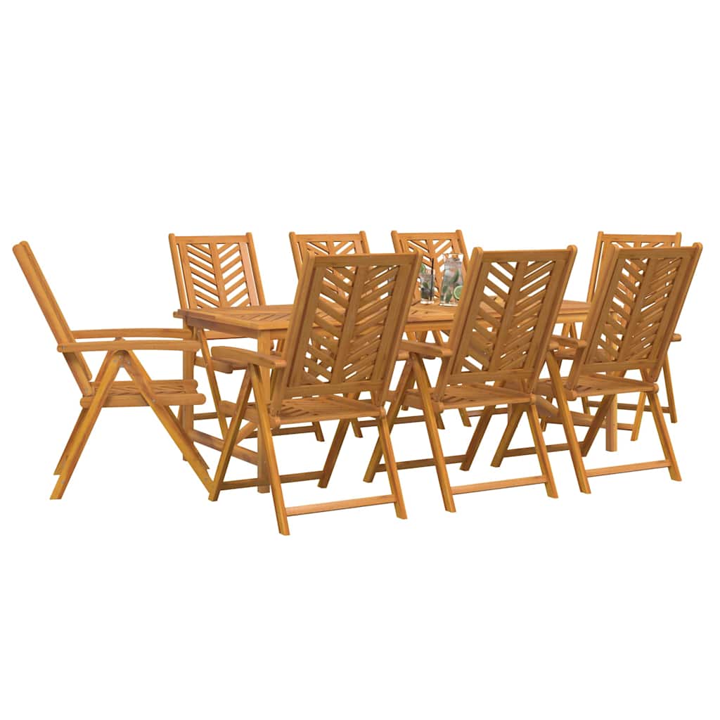 Garten Essgruppe 3 Stk. Braun Massivholz Akazie