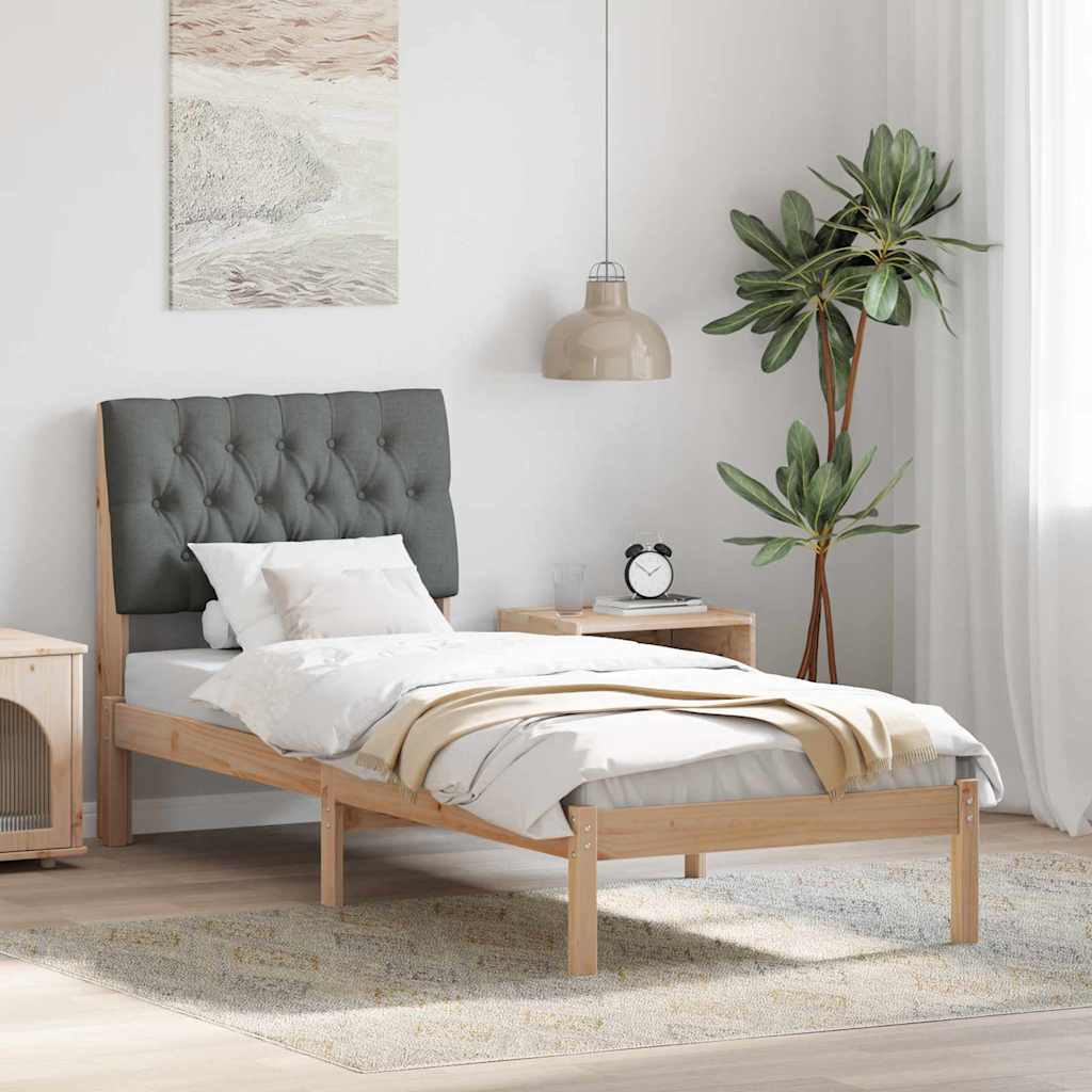 Bettgestell mit gepolstertem Kopfteil Braun 200 x 200 cm