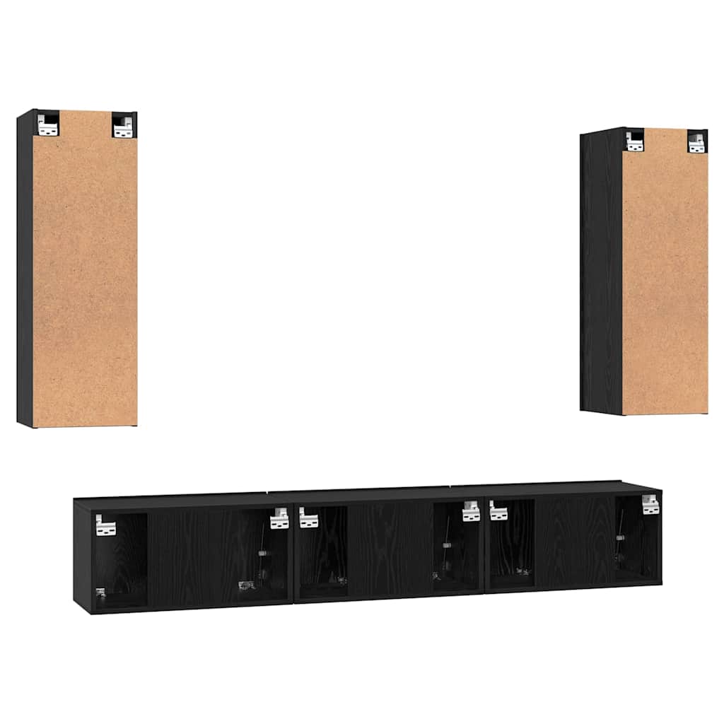 4-tlg. TV-Schrank-Set Weiß Holzwerkstoff