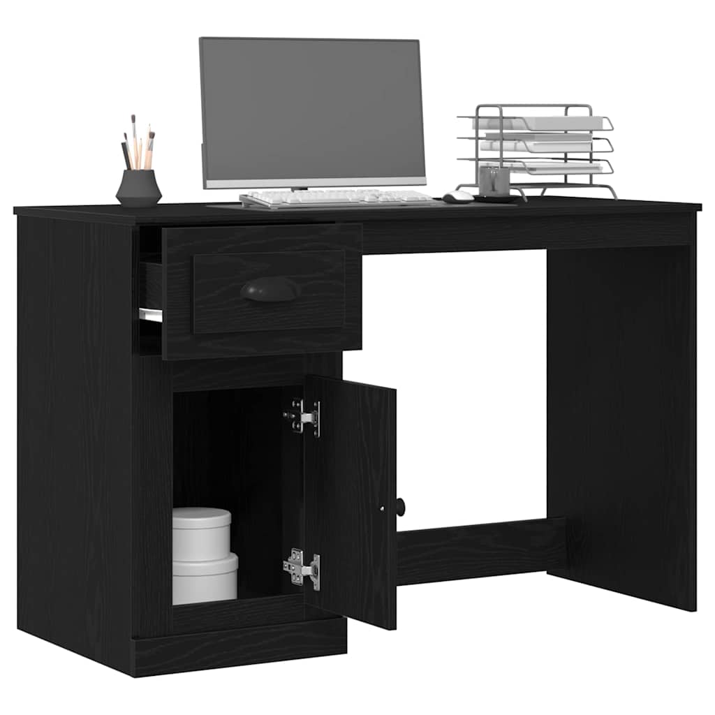 Schreibtisch mit Schublade Weiß 115x50x75 cm Holzwerkstoff