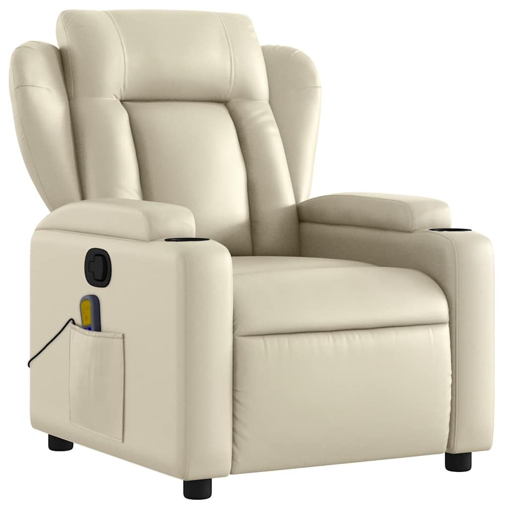Massage-Relaxsessel, Kunstleder, Schwarz
