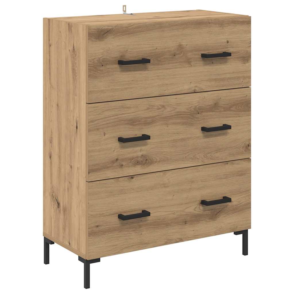 Highboard Hochglanz-Weiß 69,5x34x180 cm Holzwerkstoff