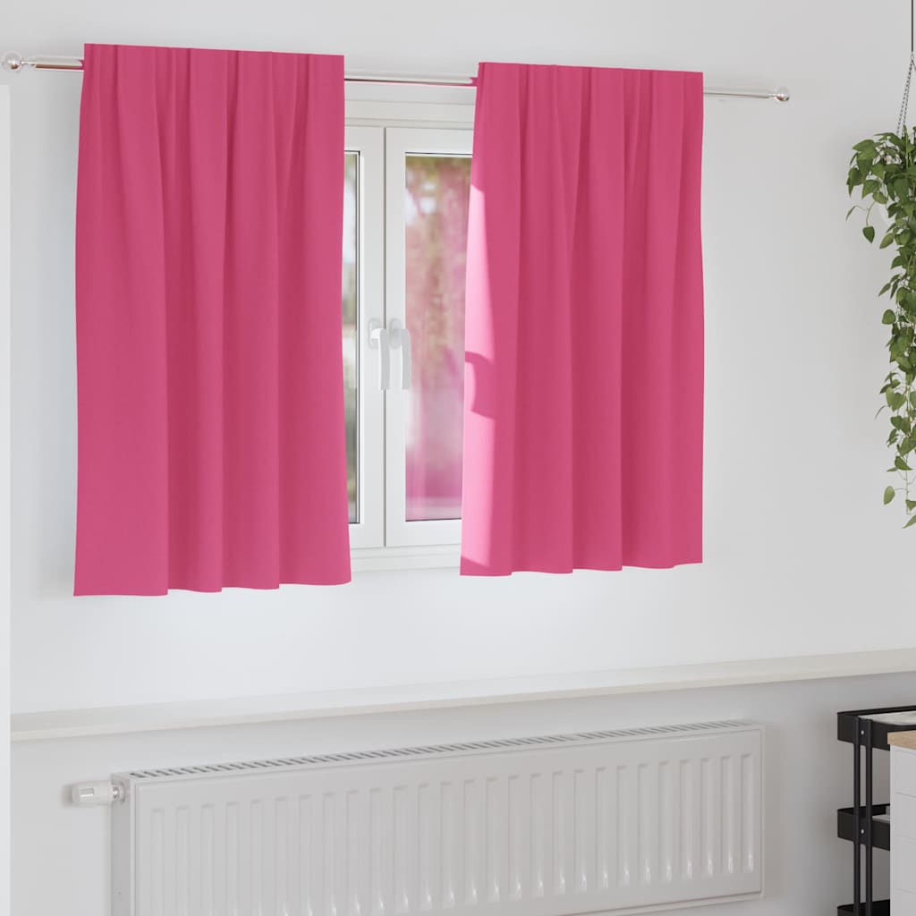 Verdunkelungs-Vorhänge mit Ringen 2 pcs Beige 140 x 140 cm