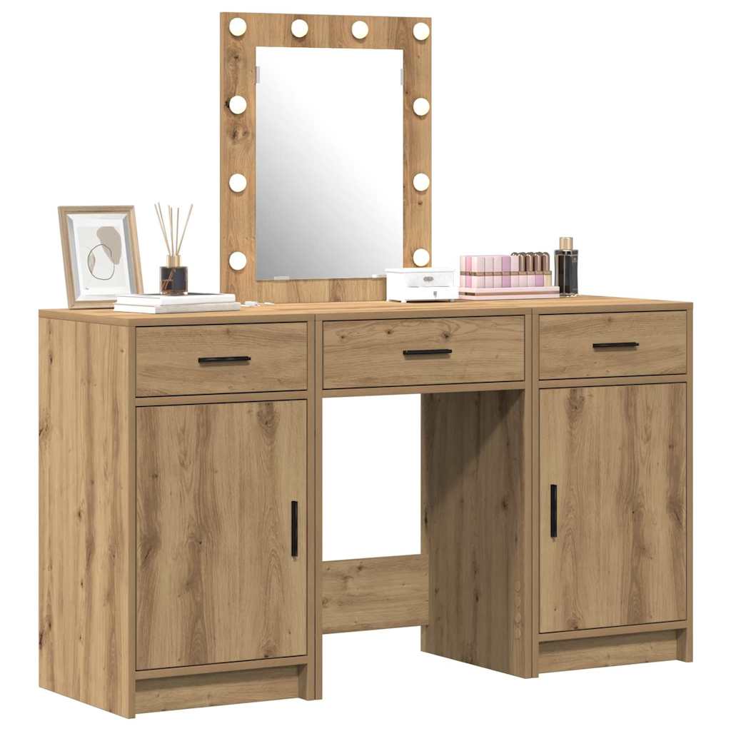Schminktisch mit Schubladen Weiß 50 x 41 x 135 cm Holzwerkstoff