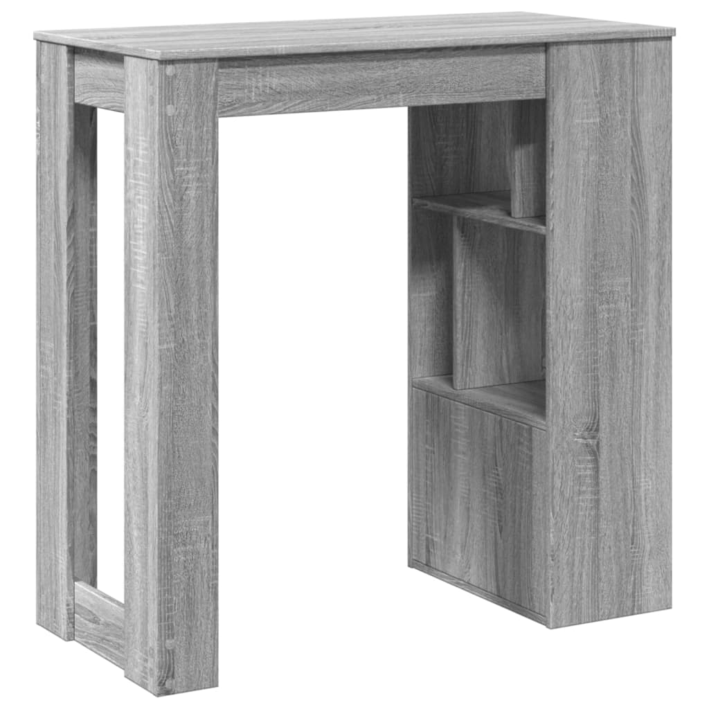 Bartisch Schwarz Eichen-Optik 102 x 50 x 103,5 cm Holzwerkstoff