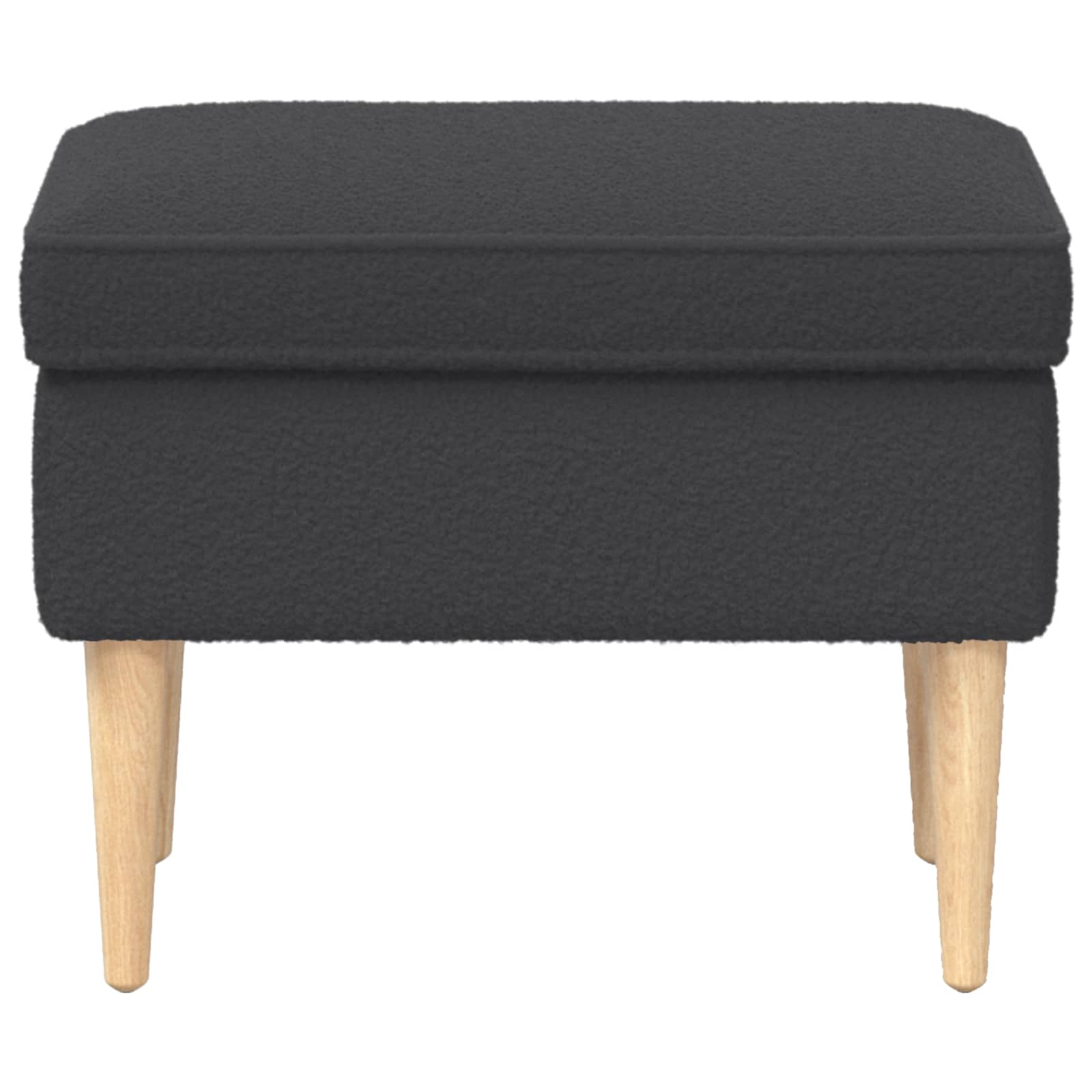 Hocker Creme 55 x 35 x 41 cm Bouclé