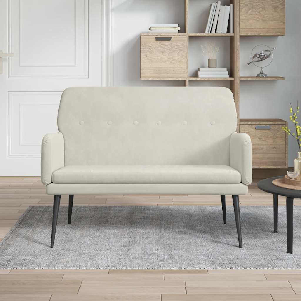Sitzbank Schwarz 108x79x79 cm Samt