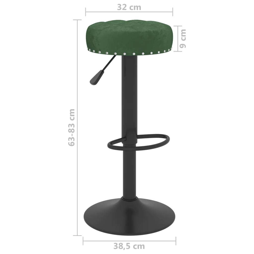 Barhocker 2 Stk. Creme Samt