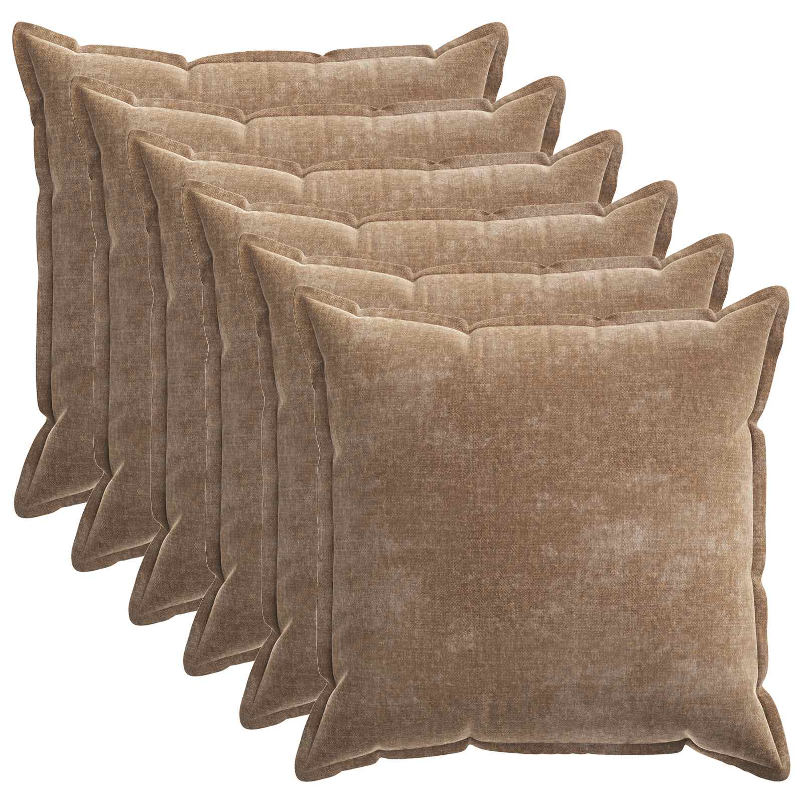Kissenbezug 2 Stk. HOUTEN Dunkelgrau 30 x 30 cm Chenille-Stoff