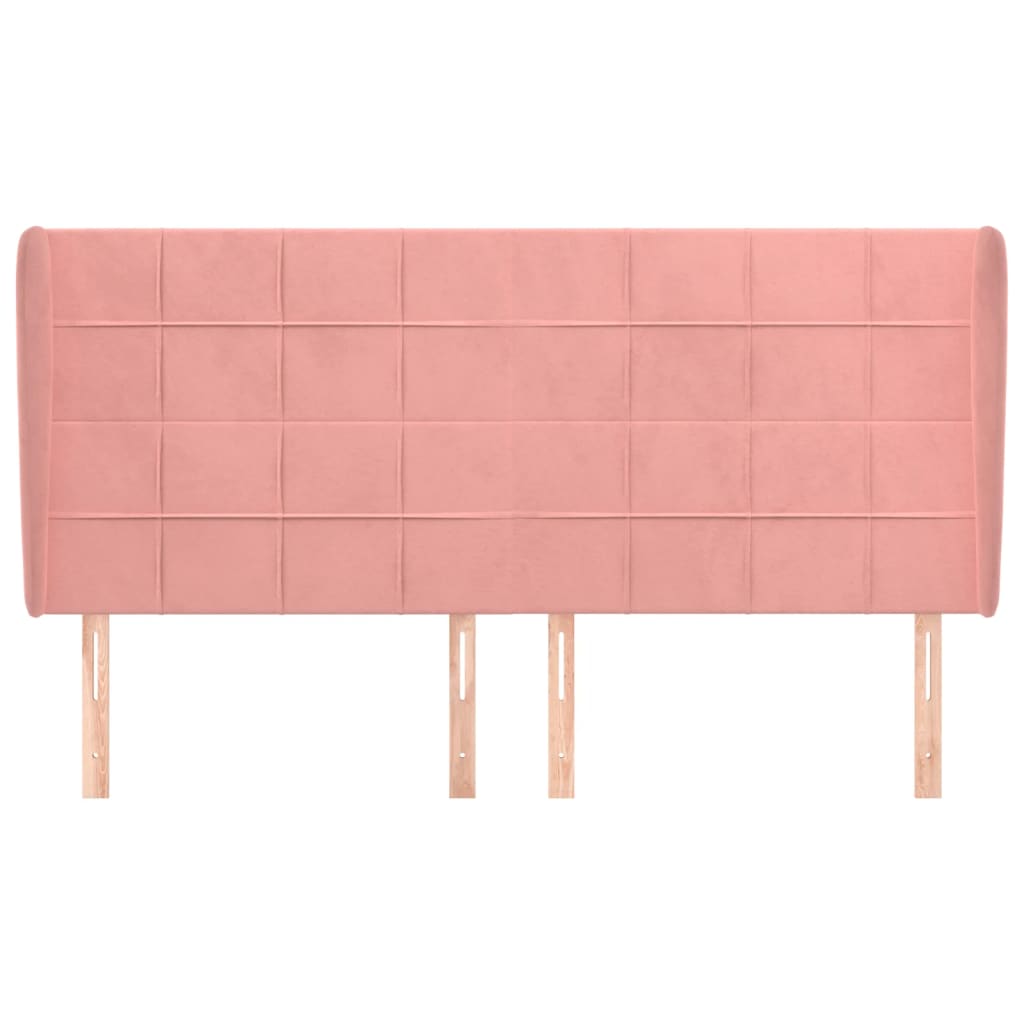 Kopfteil mit Ohren Dunkelblau 93x23x78/88 cm Samt