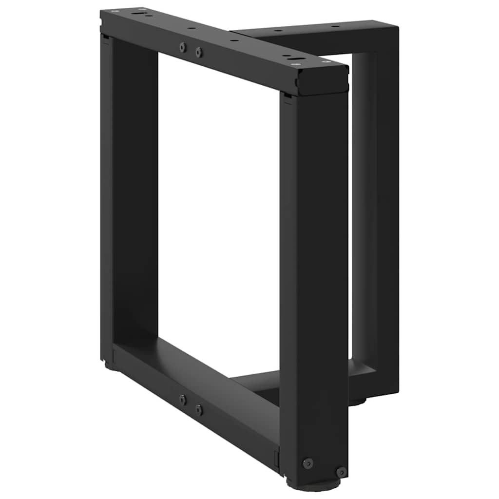 Couchtischbeine T-Form 2 Stk. Schwarz 30x25x(30-31) cm Stahl