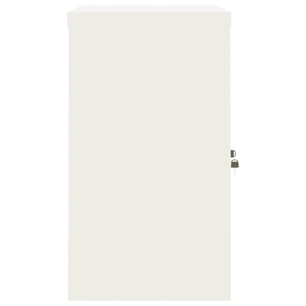Aktenschrank mit 2 Türen Grau 90 cm Stahl