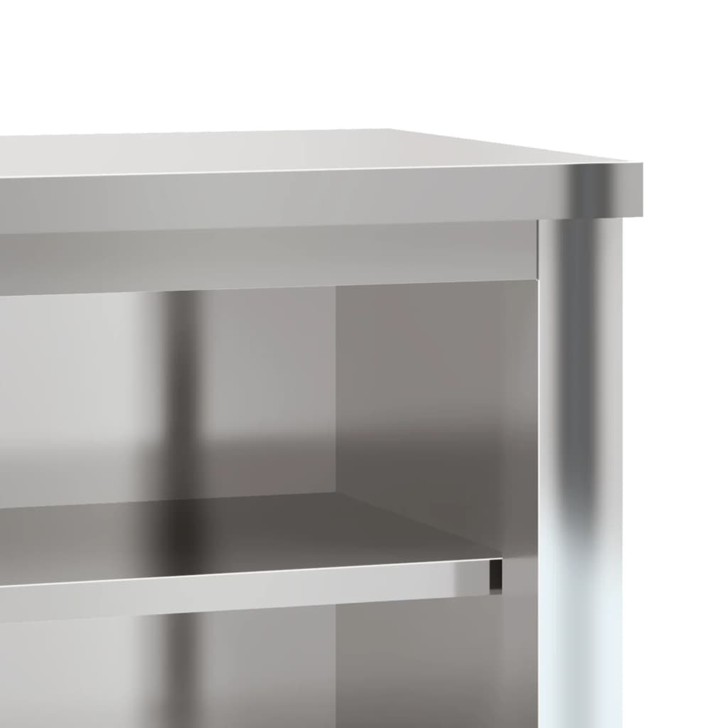 Küchen-Wandschrank mit Schiebetüren Edelstahl