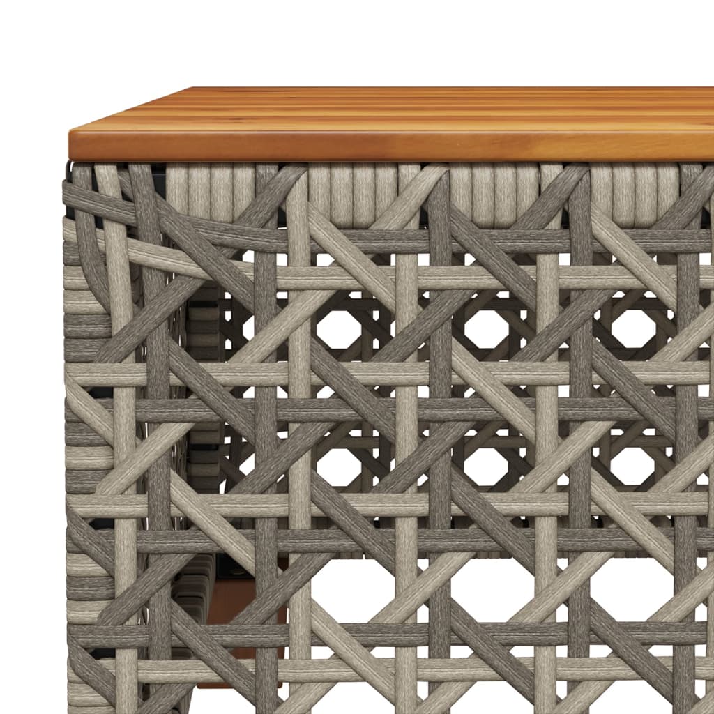 10-tlg. Garten-Sofagarnitur mit Kissen Beige Poly Rattan