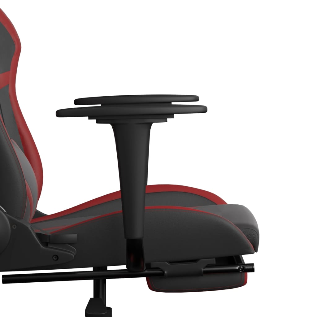 Gaming-Stuhl mit Massagefunktion Schwarz und Grün Kunstleder