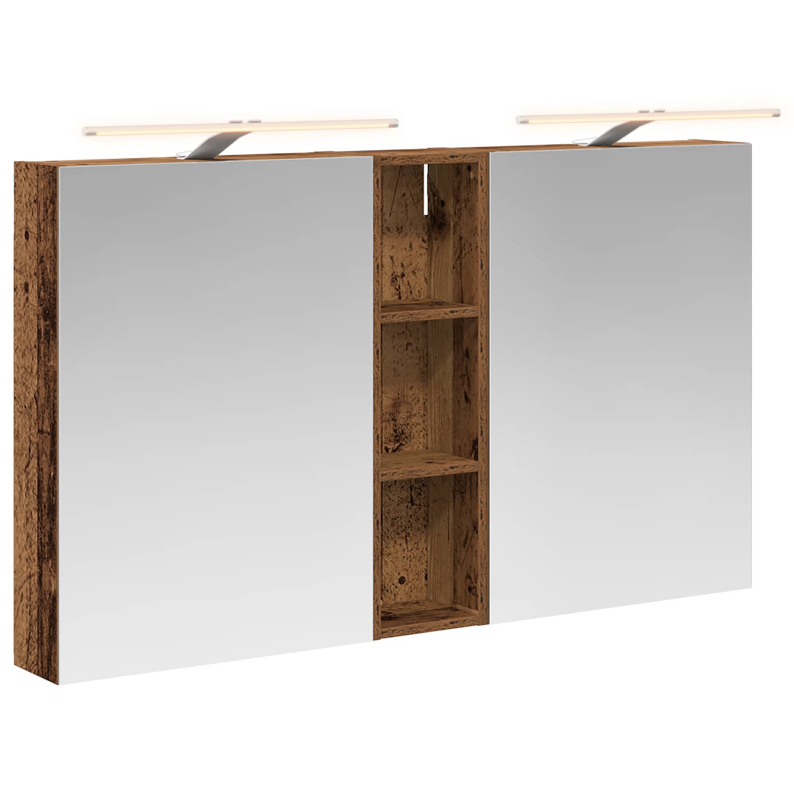 Badezimmerschrank-Set 3 pcs 80 x 10,5 x 50 cm Holzwerkstoff