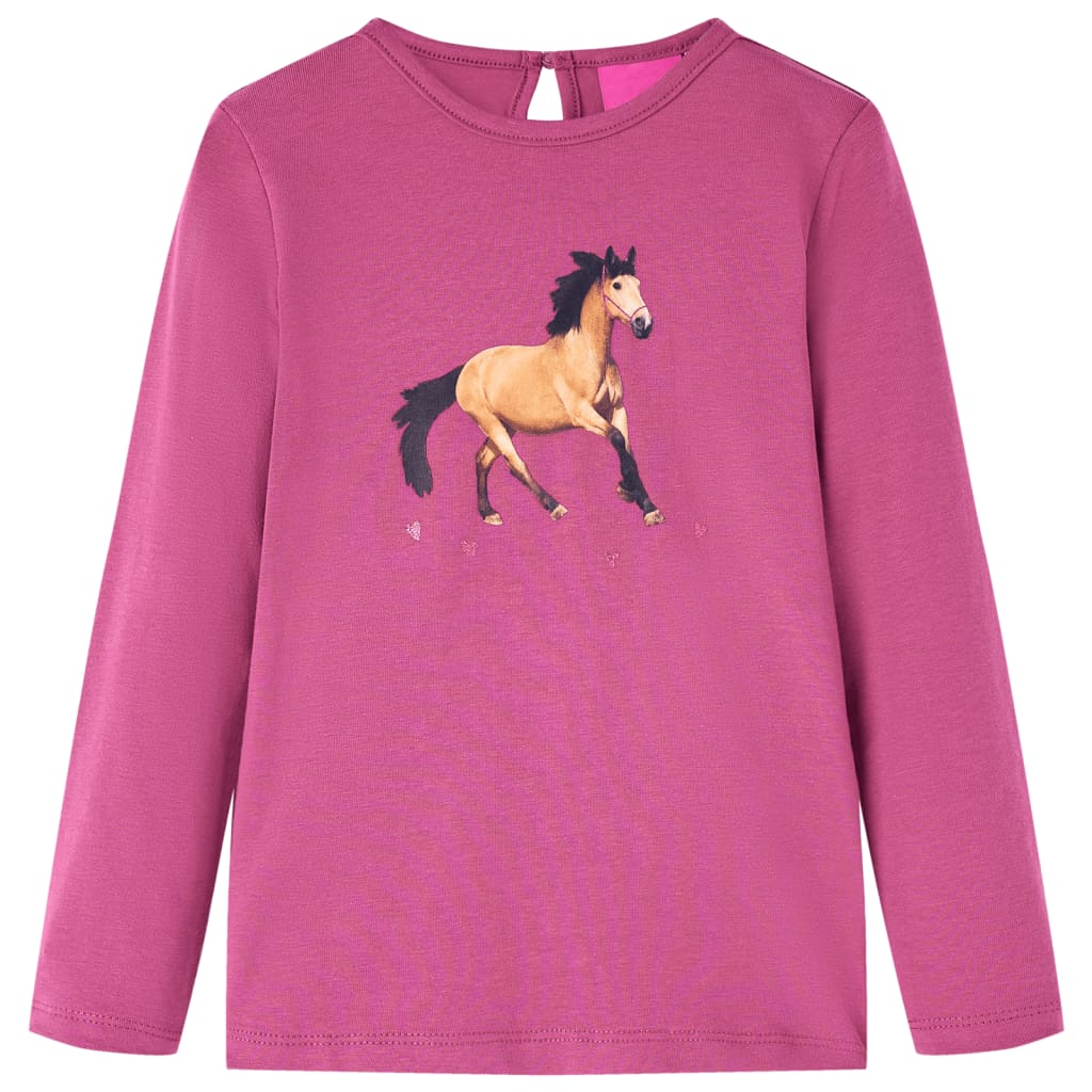 Kinder-Langarmshirt Marineblau 104