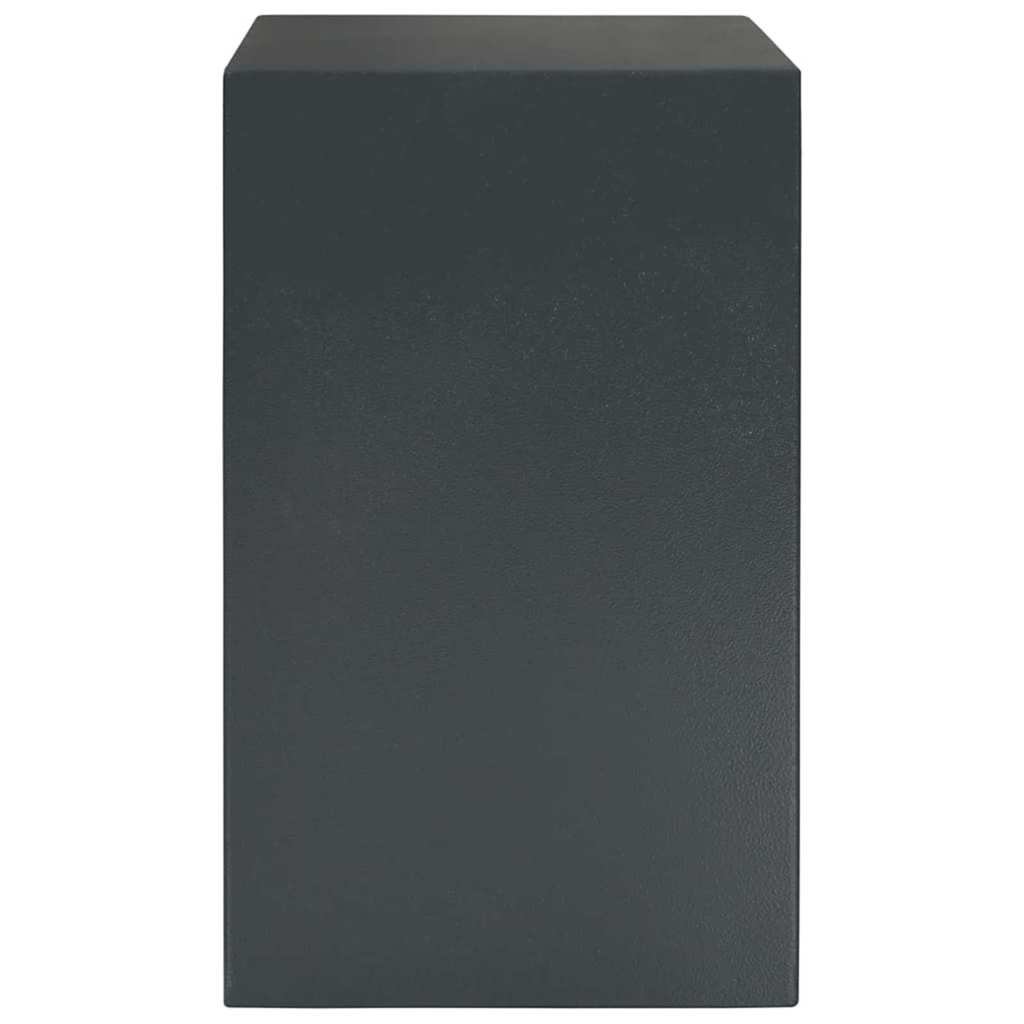 Safe Box mit Schloss Dunkelgrau 23 x 17 x 17 cm Stahl