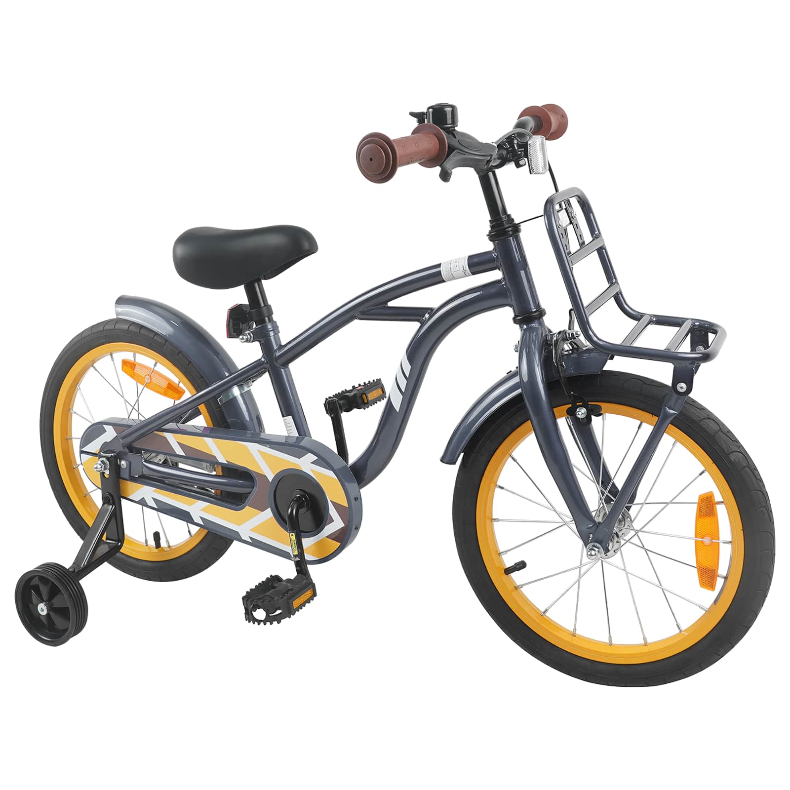 Kinderfahrrad 16 Zoll für 4-6 Jahre alt Schwarz