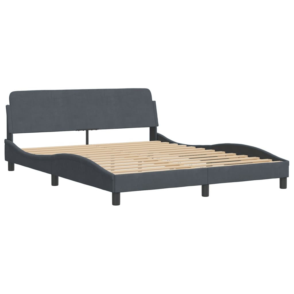 Bett mit Matratze Hellgrau 80x200 cm Samt