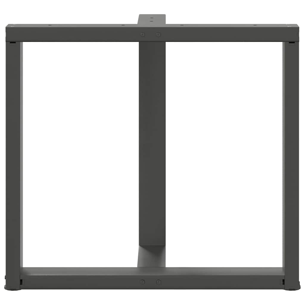 Couchtischbeine T-Form 2 Stk. Schwarz 30x25x(30-31) cm Stahl