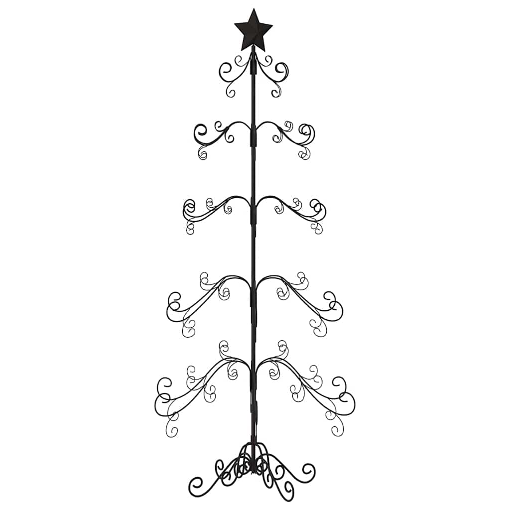 Metall-Weihnachtsbaum für Dekorationen Schwarz 90 cm