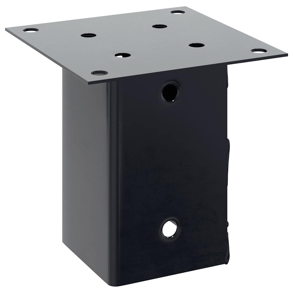 Pfostenträger Quadratisch 4Stk. Silber 46x46mm Verzinkter Stahl