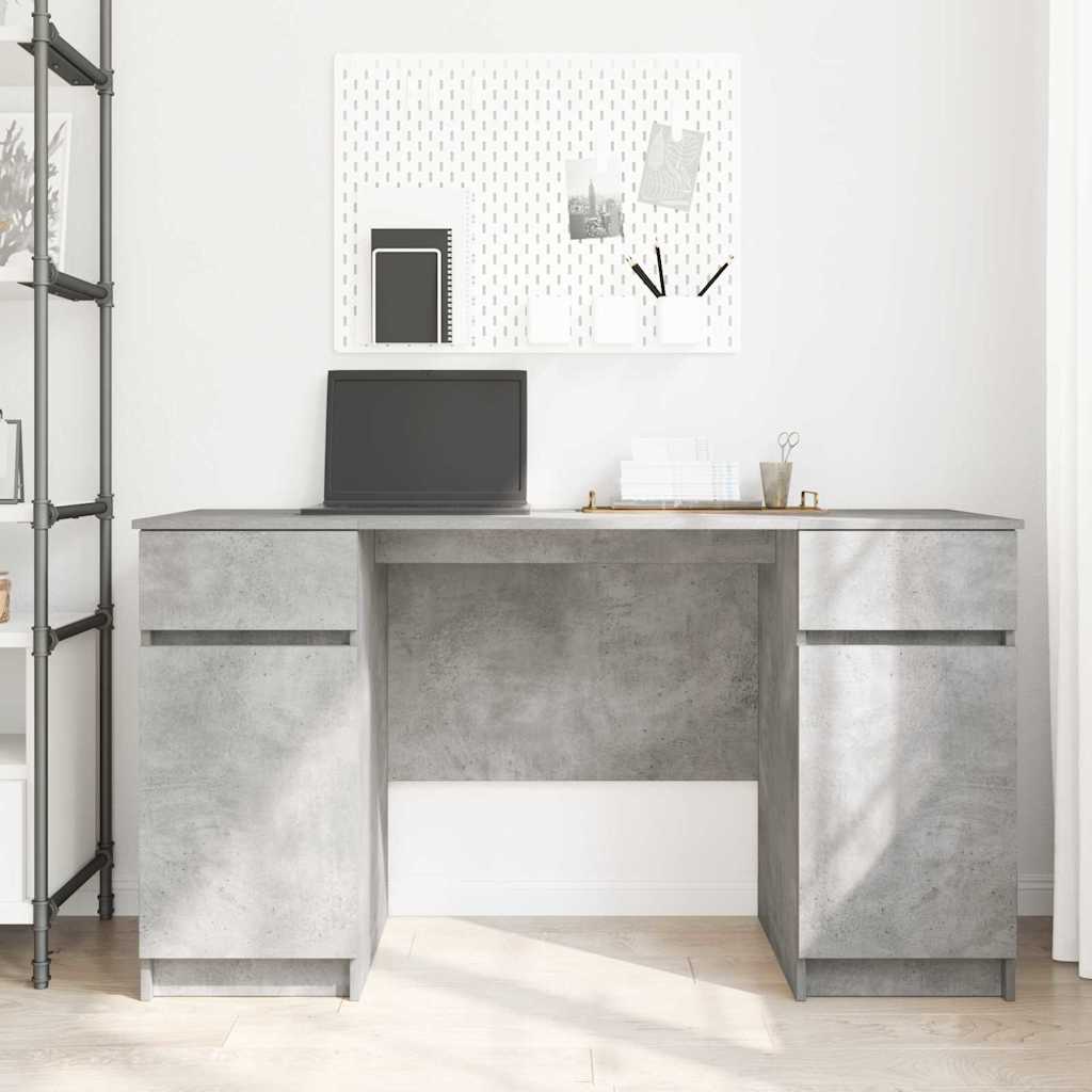 Schreibtisch mit Schubladen Weiß 140 x 49 x 76 cm Holzwerkstoff