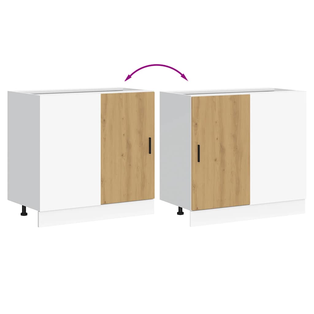 Unterschrank Lyon Weiß 60x46x81,5 cm Holzwerkstoff