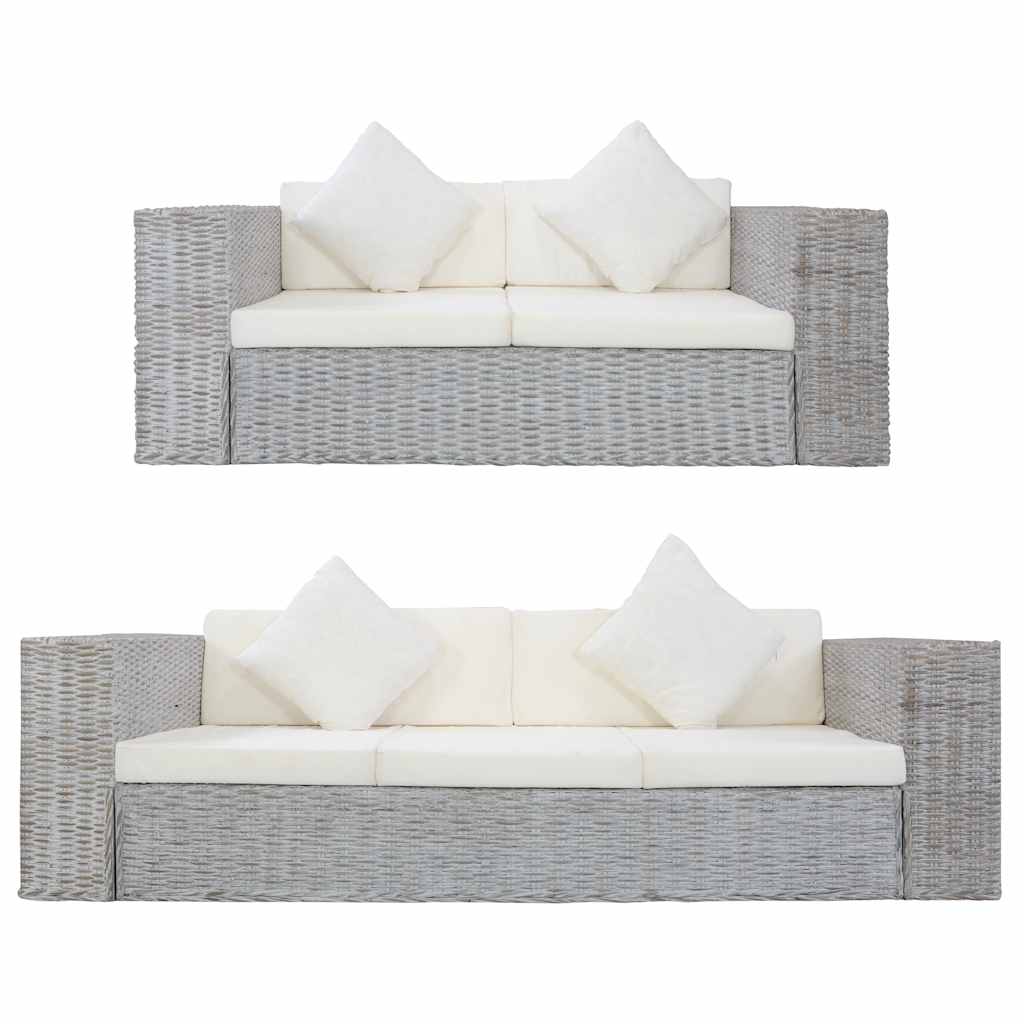 2-Sitzer Sofa Echtes Rattan