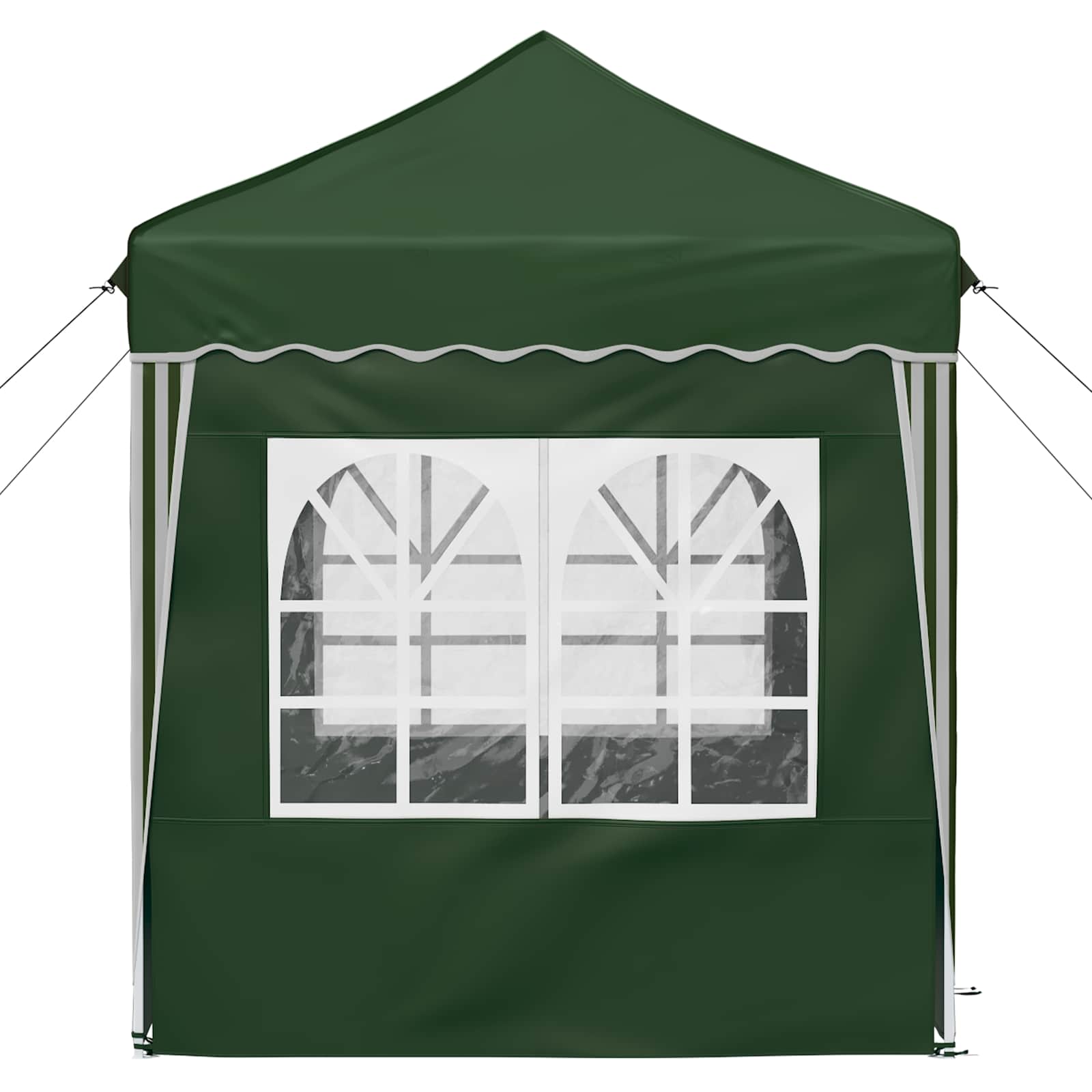 Pop-up Partyzelt 195 x 195 x 245 cm Creme Oxford-Stoff