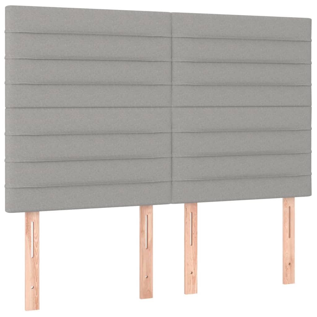 Kopfteil Hellgrau 80x5x118/128 cm Stoff