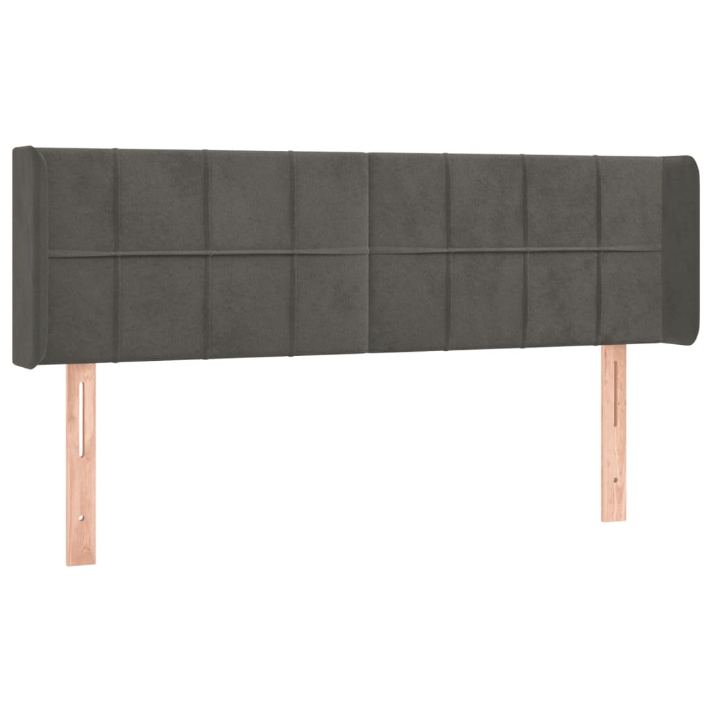 Kopfteil mit Ohren Dunkelblau 93x16x78/88 cm Samt
