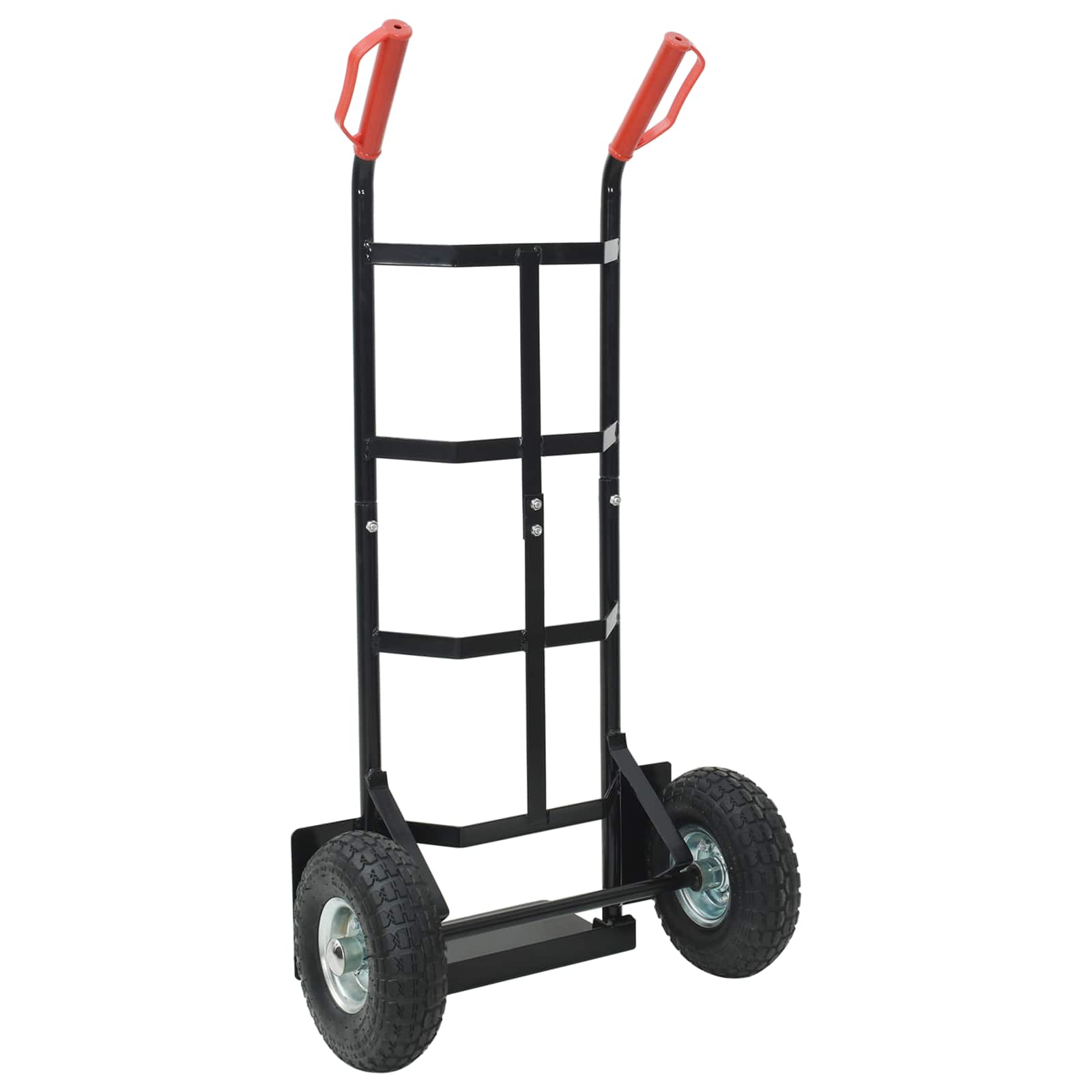 Erweiterbarer Handwagen Schwarz und Rot 57 x 46 x 113 cm Stahl