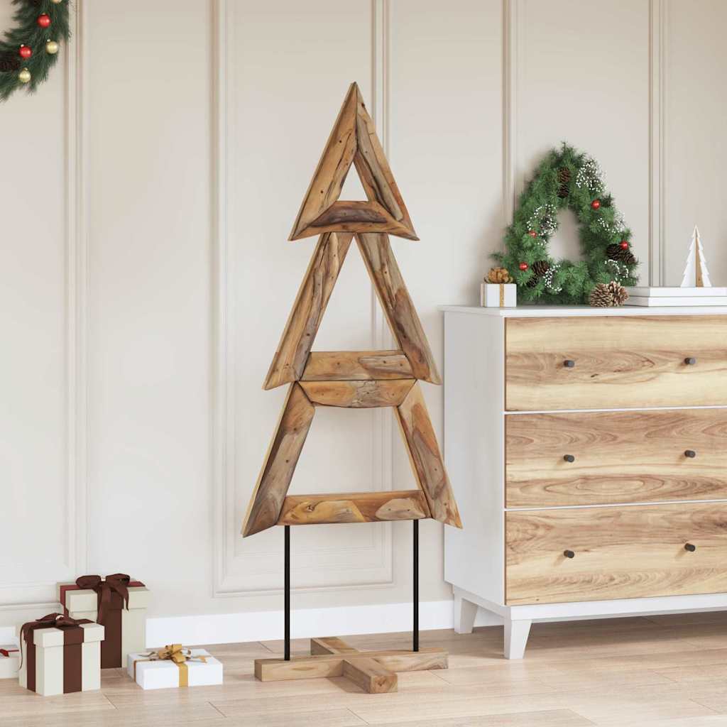 Weihnachtsbaum mit Ständer Braun 90 cm Massivholz Teak