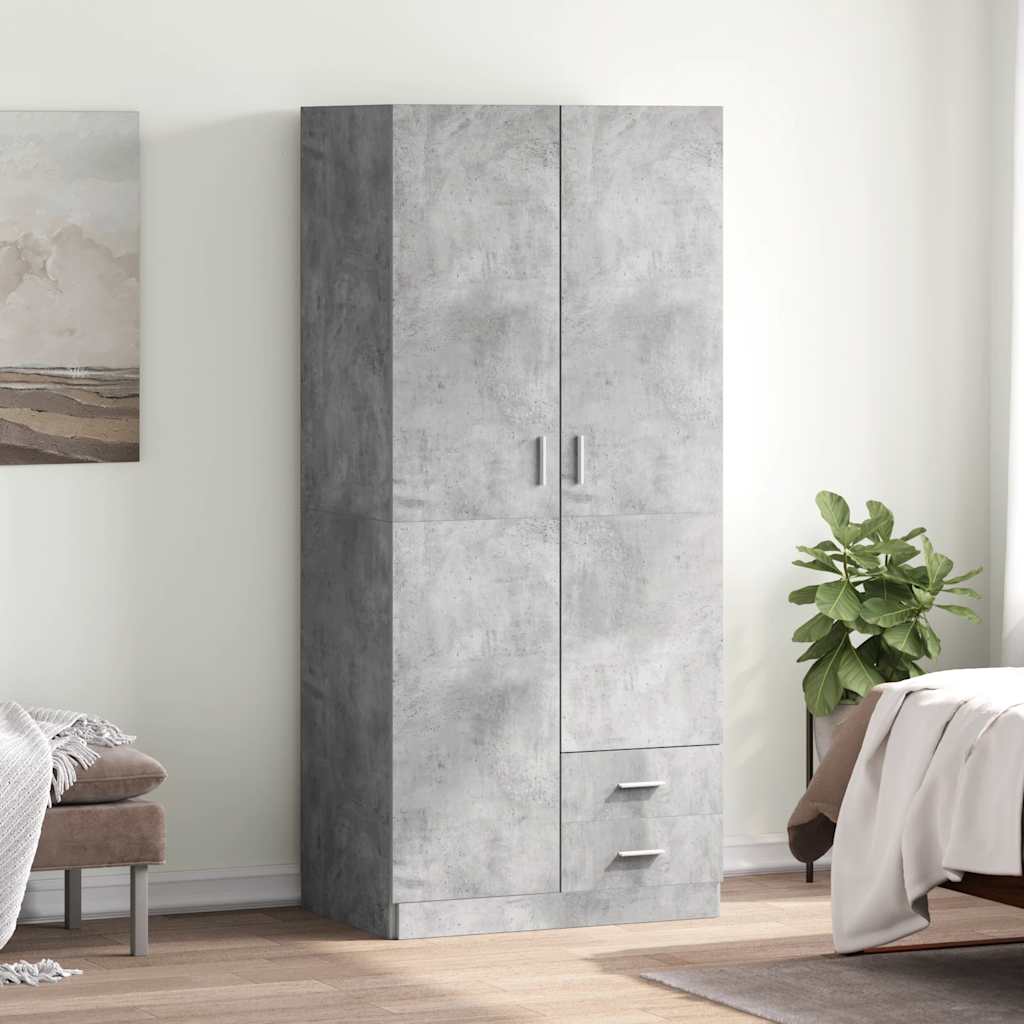 Kleiderschrank Weiß 80x52x180 cm Holzwerkstoff