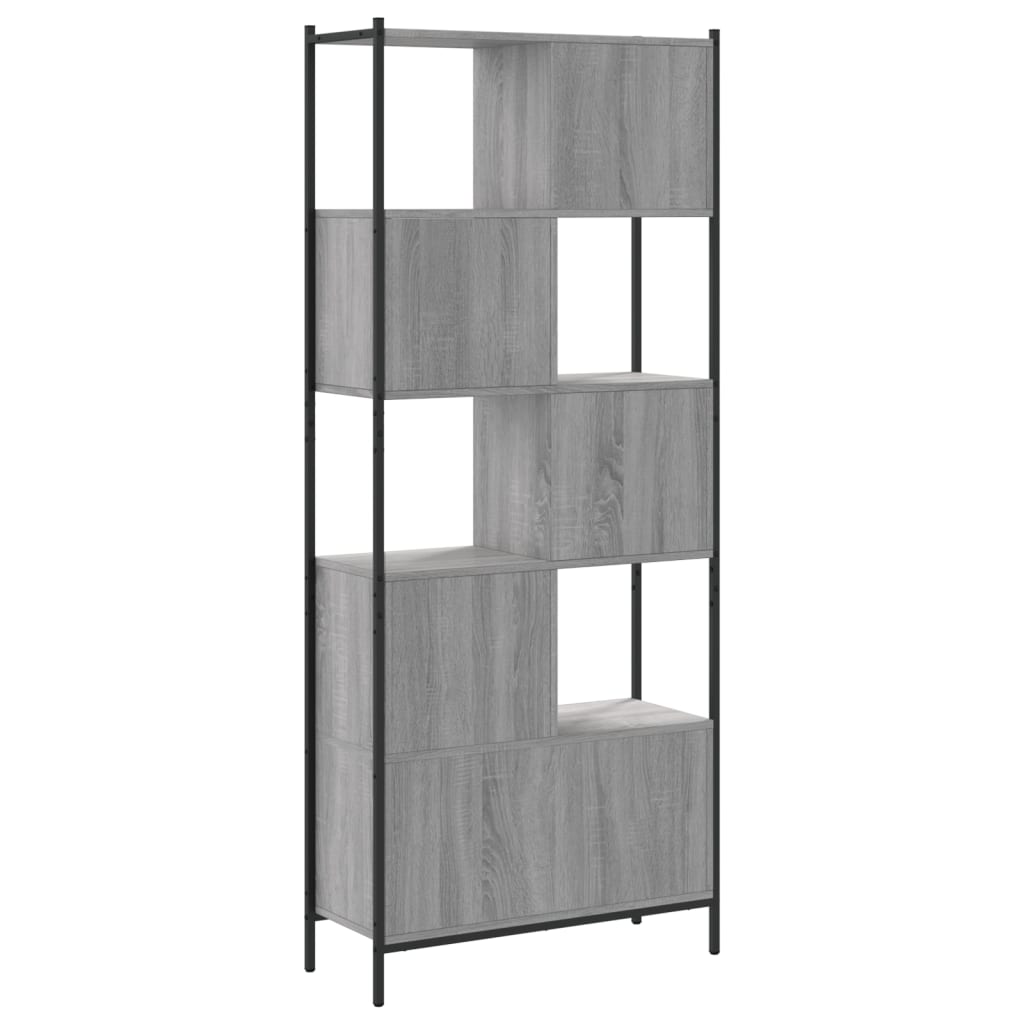 Bücherregal Schwarz 72x28x172 cm Holzwerkstoff